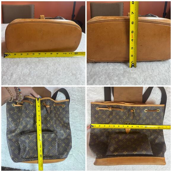 Louis Vuitton Monogram Montsouris GM Leather Drawstring Backpack Academic - Picture 8 of 16